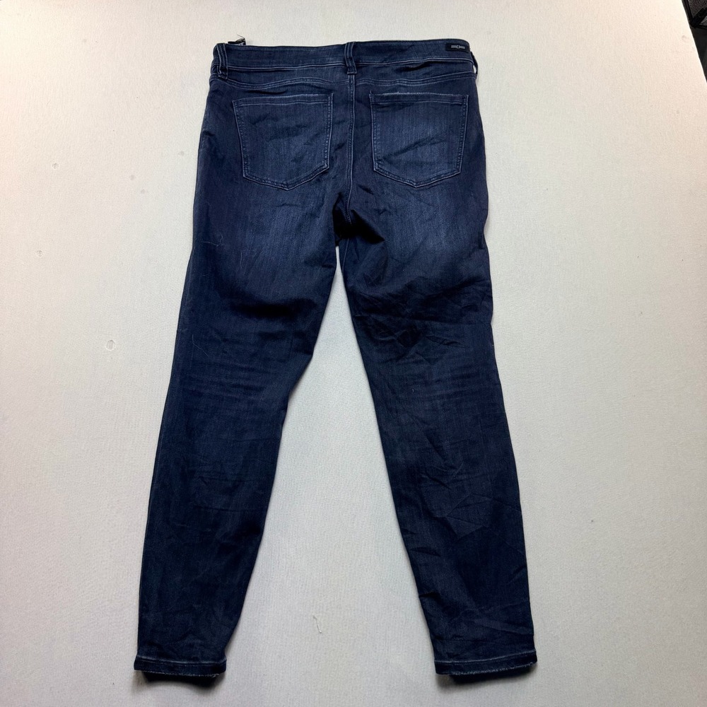 Liverpool Ankle Skinny Jeans Women Size 31/12 Petite Dark Blue Excellent Stretch
